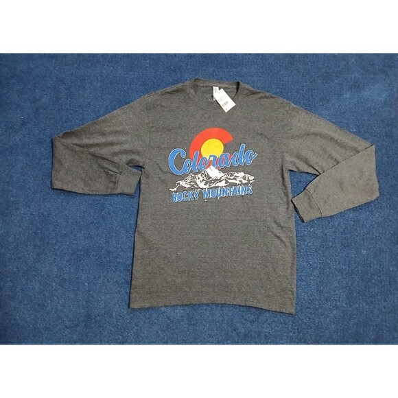 Other - JERZEES Colorado Rocky Mountains Gray Long Sleeve Shirt Medium NWT